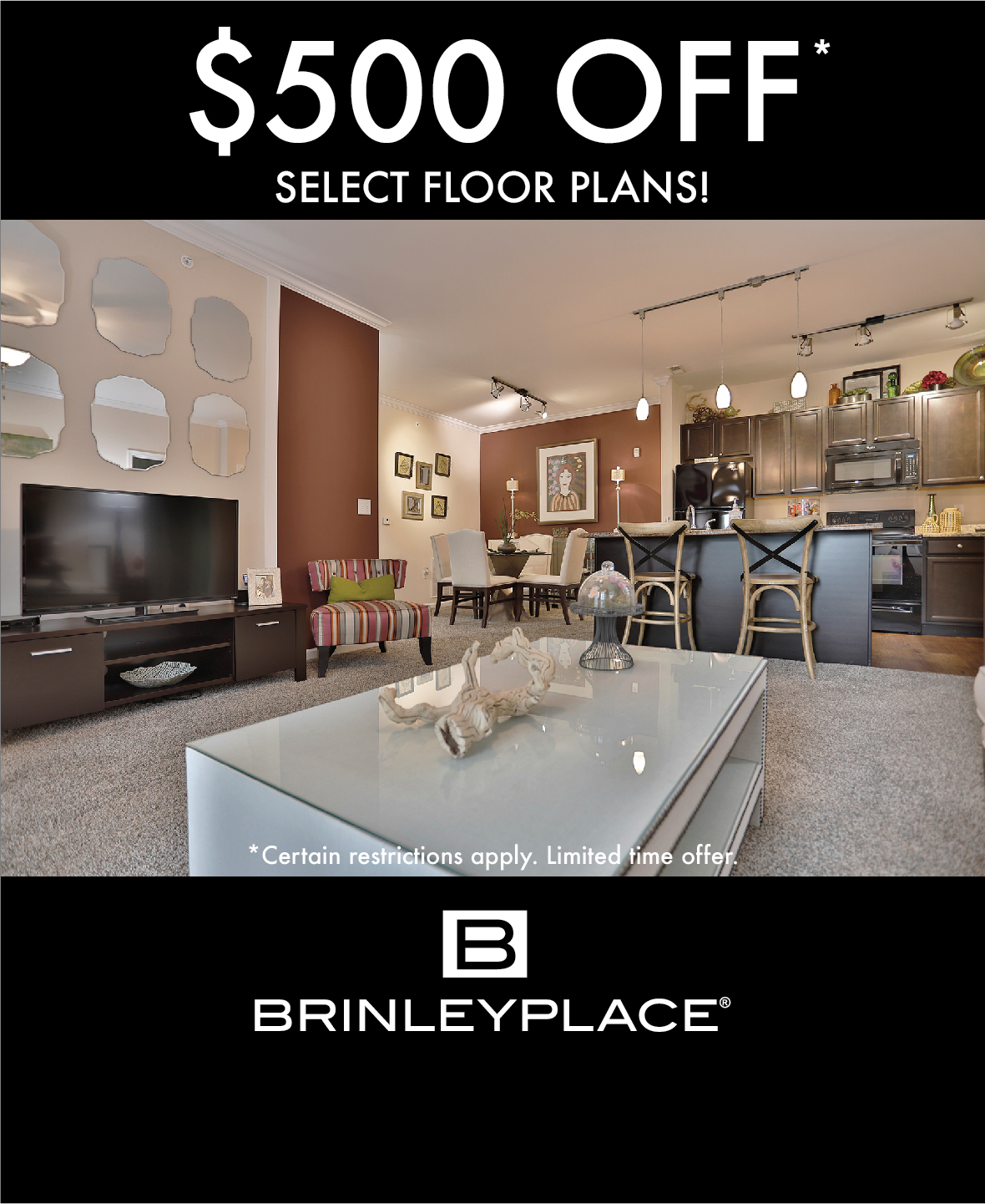 $500 off select floor plans!