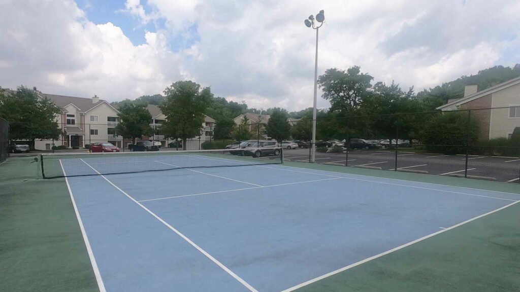 Community tennis court at Fox Chase South.