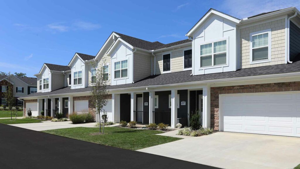 Personal 2-car garage parking at Greyson on 27 townhomes.
