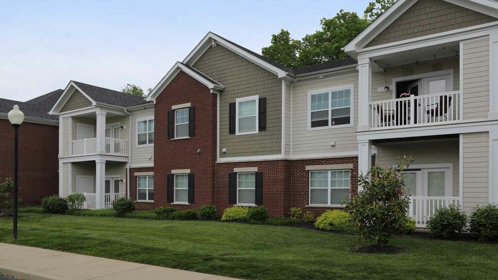 Large patios and balconies at Meridian on Shelbyville.