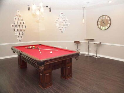 Billiard room at Fox Chase North clubhouse.