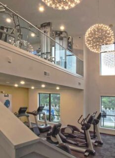 Two-level fitness center at Allure.
