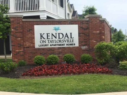 Property entrance sign at Kendal on Taylorsville.