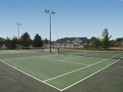 Two community tennis courts at Reserve at Miller Farm.