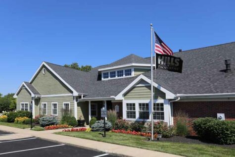 Exterior of the leasing office and clubhouse at Reserve at Miller Farm.
