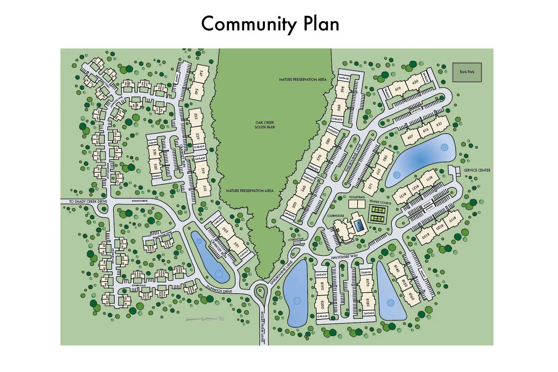 The Reserve at Miller Farm apartment complex map
