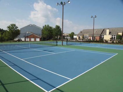 Two tennis courts at Waterford Place.