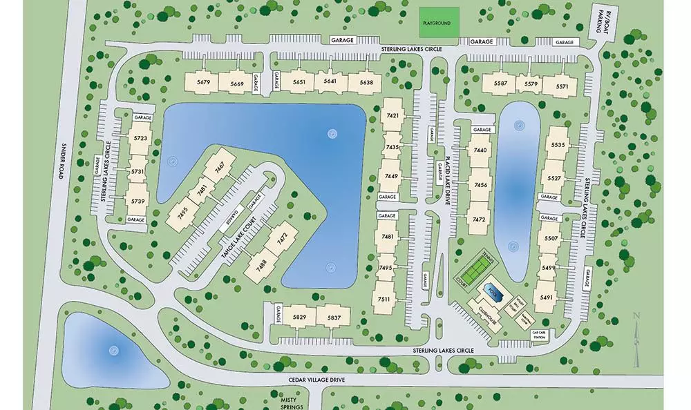 Sterling Lakes apartment complex map