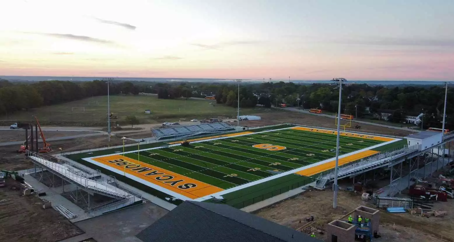 The Sycamore High School football field.