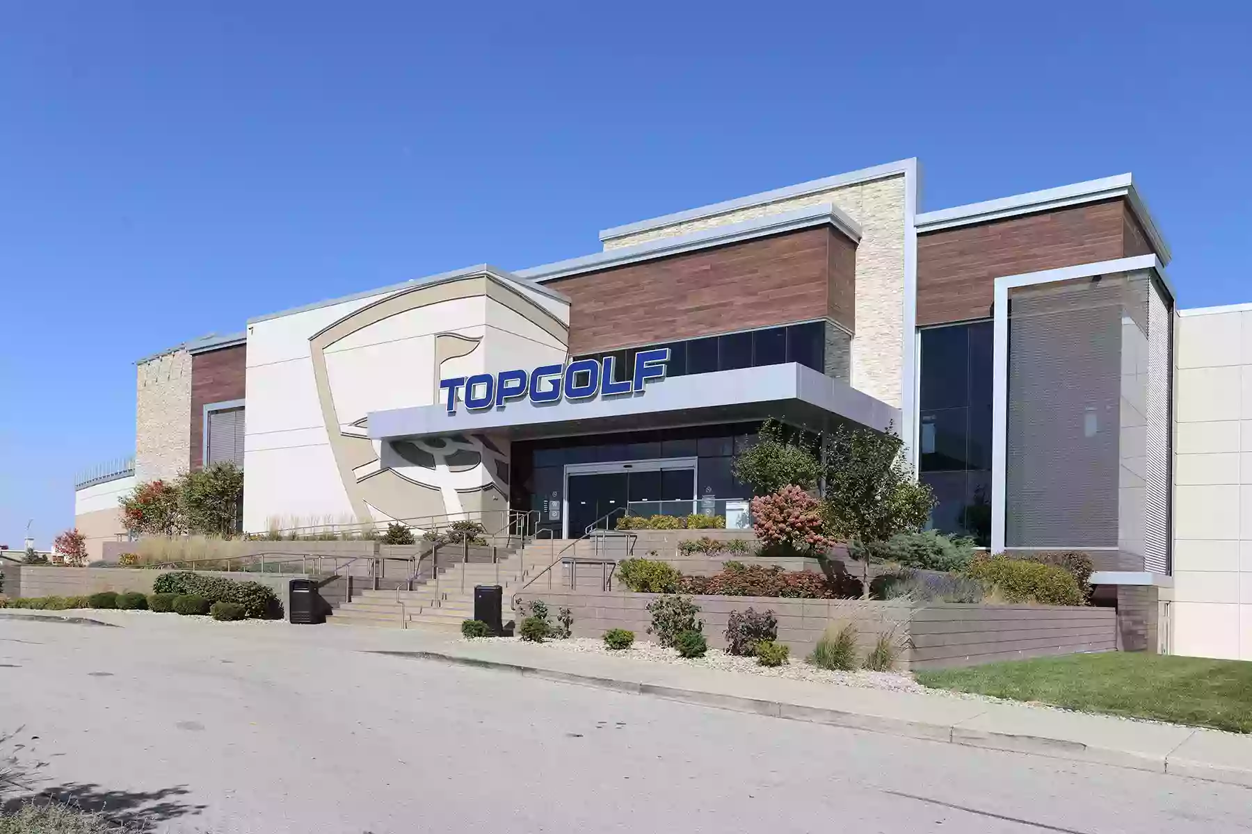 A TopGolf building.