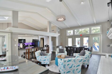 An interior view of the Fox Chase South clubhouse and kitchen.