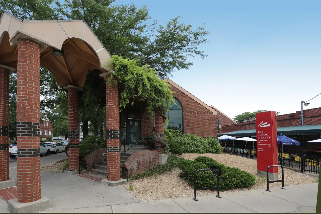 Entrance to the Public Library of Cincinnati and Hamilton County.