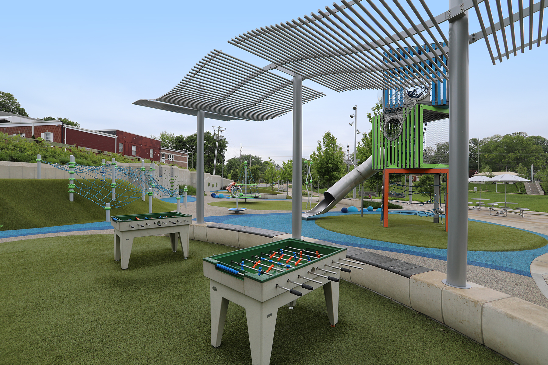 Outside play area, playground at Emerald Lakes