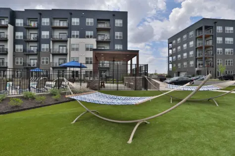 Graphite at Oakley greenspace with hammocks