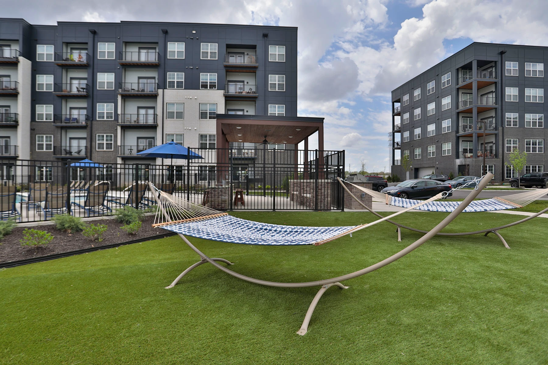 Graphite at Oakley greenspace with hammocks