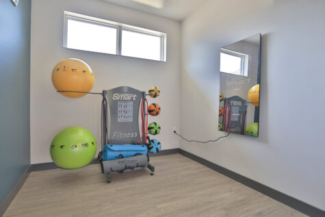 Altair in Florence Fitness Center featuring individual workout pod with virtual fitness trainer.