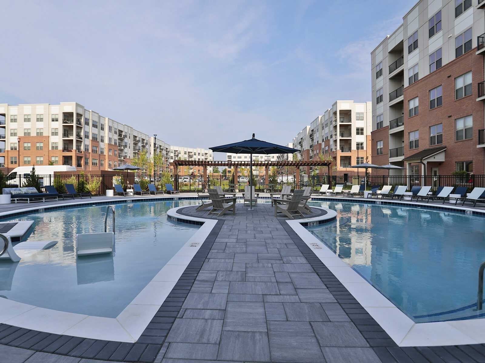 Clocktower West Chester Sparkling Swimming Pool.