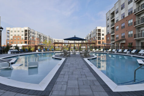 Clocktower West Chester Sparkling Swimming Pool.