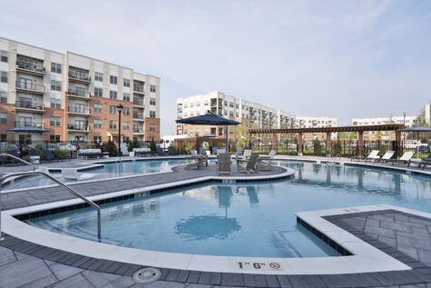 Clocktower West Chester Sparkling Swimming Pool.