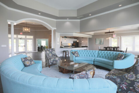 Reserve at Miller Farm interior clubhouse with kitchenette.