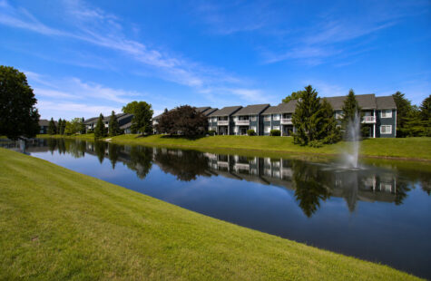 Pond view at Emerald Lakes in Greenwood, Indiana