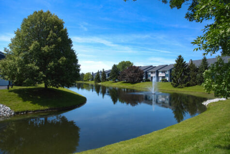 Pond view at Emerald Lakes in Greenwood, Indiana