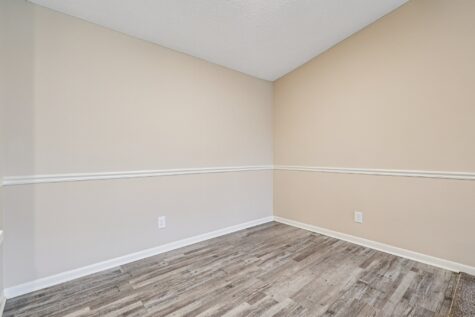 Dedicated dining space in the Hunter floor plan with luxury vinyl plank flooring and an open-concept layout.