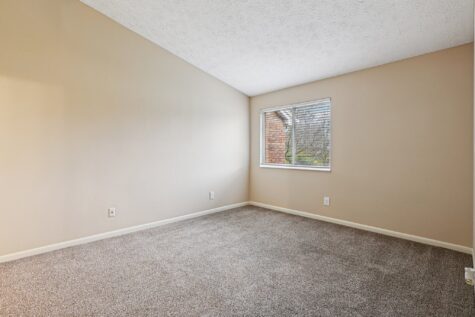 Large primary bedroom featuring plush carpeting, neutral finishes, and oversized dimensions for flexible furniture arrangements.
