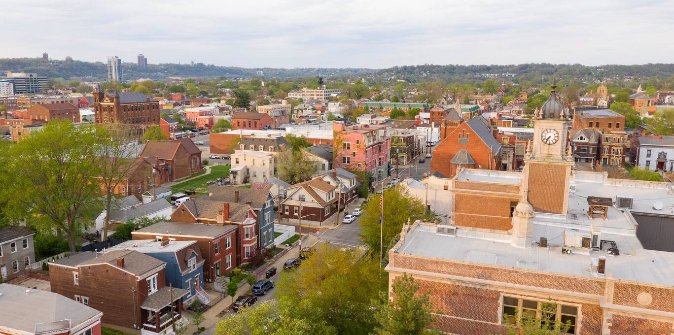 Colorful architecture can be found in Newport Kentucky