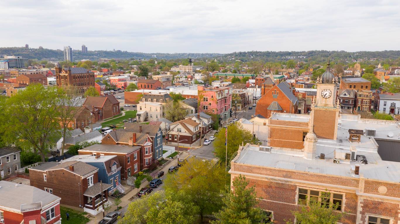 Colorful architecture can be found in Newport Kentucky